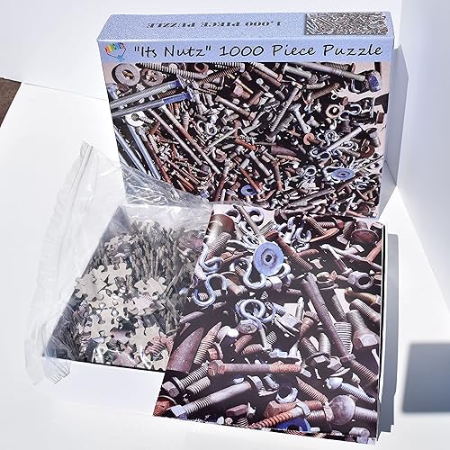 Miniatura 2 de Rompecabezas de 1000 piezas para adultos – It's Nutz and Bolts and Hardware – Rompecabezas extremo difícil desafiante de 1000 piezas divertido para