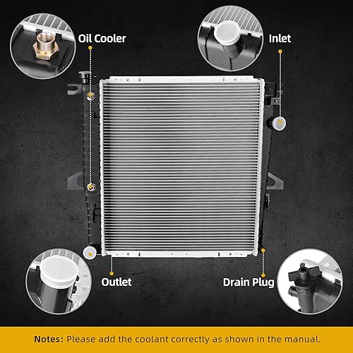 Miniatura 26 de DWVO Radiador compatible con 1998-2005 Mercury Grand Marquis 2003-2004 Marauder 1998-2005 Lincoln Town Car 1998-2002 Ford Crown Victoria 4.6L V8