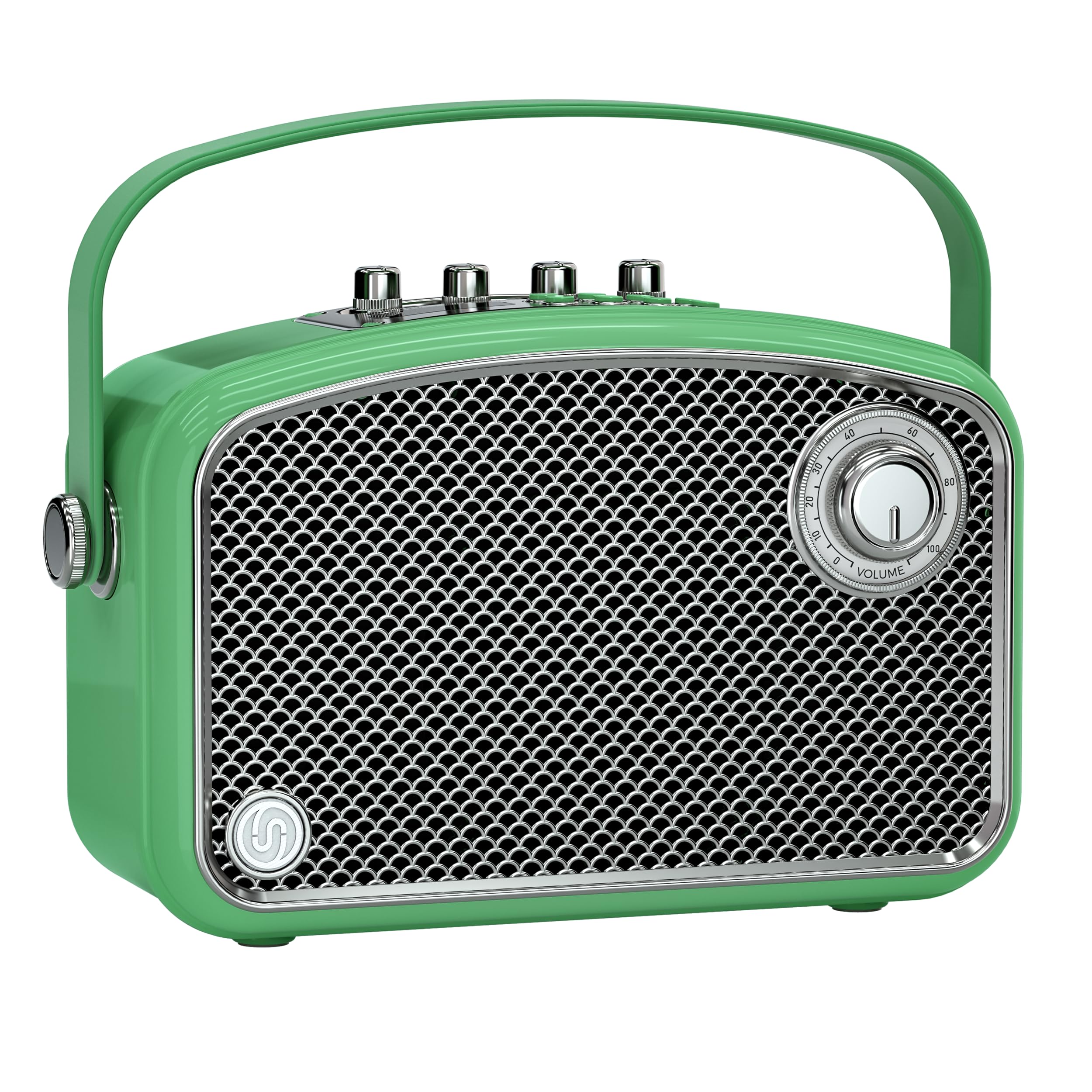 Altoparlante Bluetooth, 120 W di picco per esterni, wireless, altoparlanti portatili per feste con subwoofer, bassi profondi, suono stereo forte per casa, campeggio, viaggi (verde)
