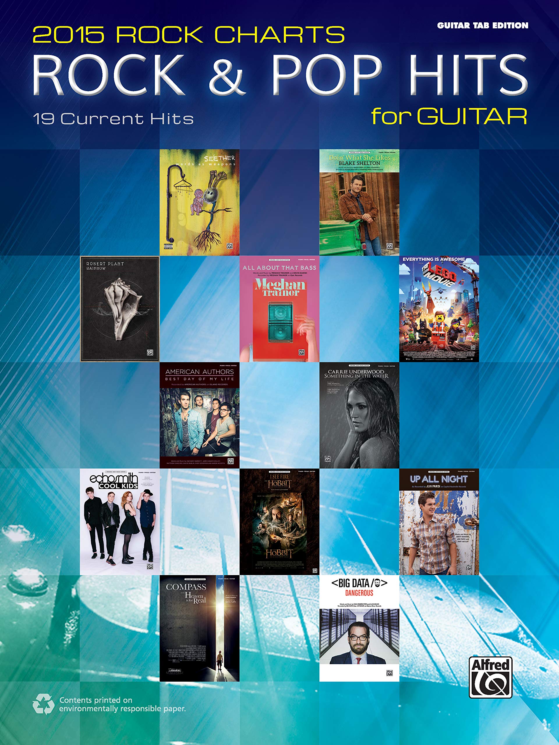 Rock Charts Rock & Pop Hits for Guitar 2015: 19 Current Hits, Guitar Tab Edition