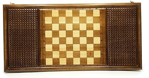 Miniatura 3 de Wooden BACKGAMMON set, WOODEN BOARD GAME, Nardi Nardy checkers chess carved Centaur Ornament, hand made gift wood table game, Armenian backgammon