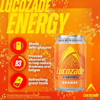 Lucozade Energy Drink Orange 12x330ml