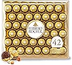 Ferrero Rocher, 42 Count, Premium Milk Chocolate Hazelnut, Chocolates for Gifting, 18.5 oz
