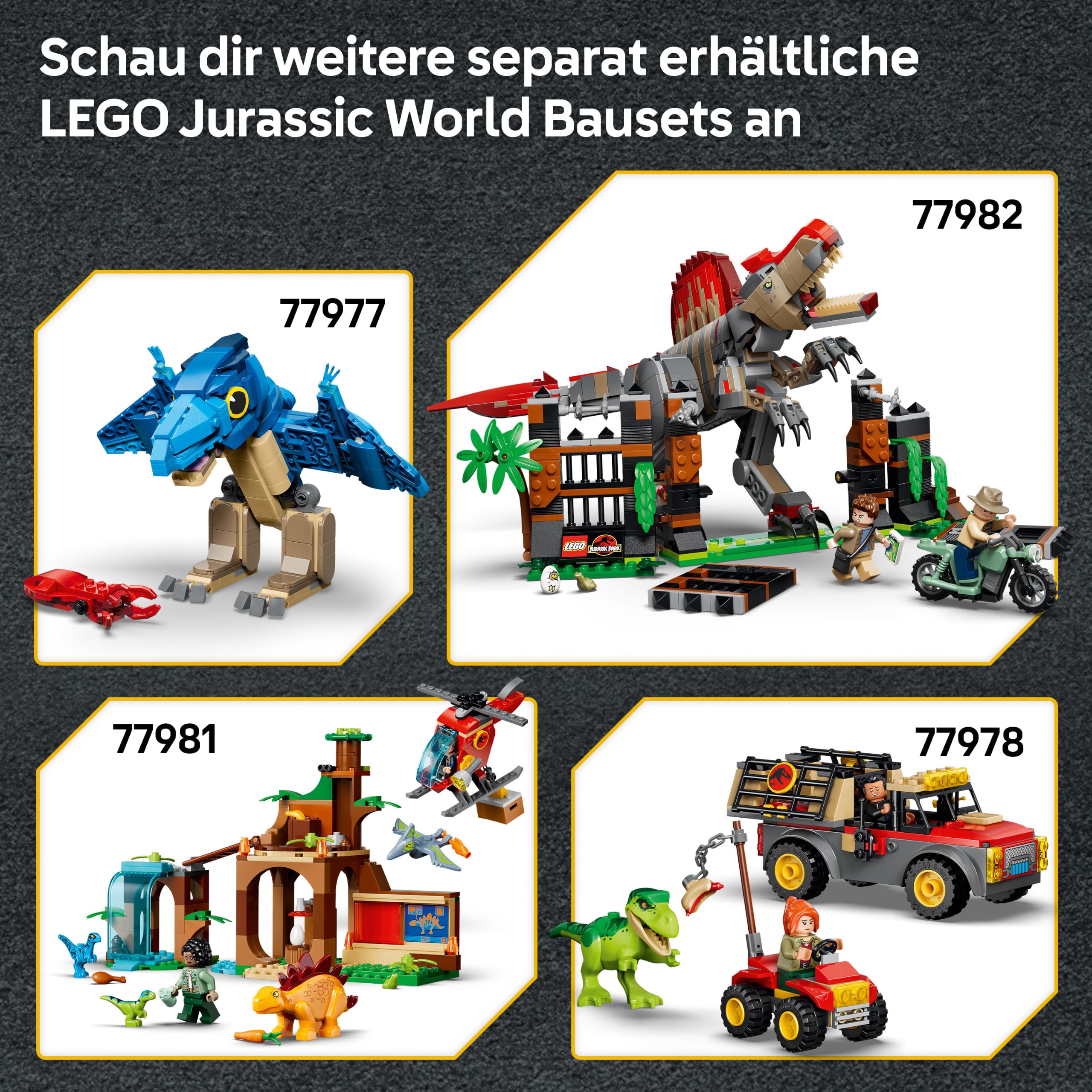 LEGO Jurassic World Mosasaurier-Angriff auf das Boot - Bauspielzeug - Spielset für Rollenspiele mit 3 Minifiguren und Einer Dino-Figur - Geschenkidee für Kinder ab 7 Jahren - 77983