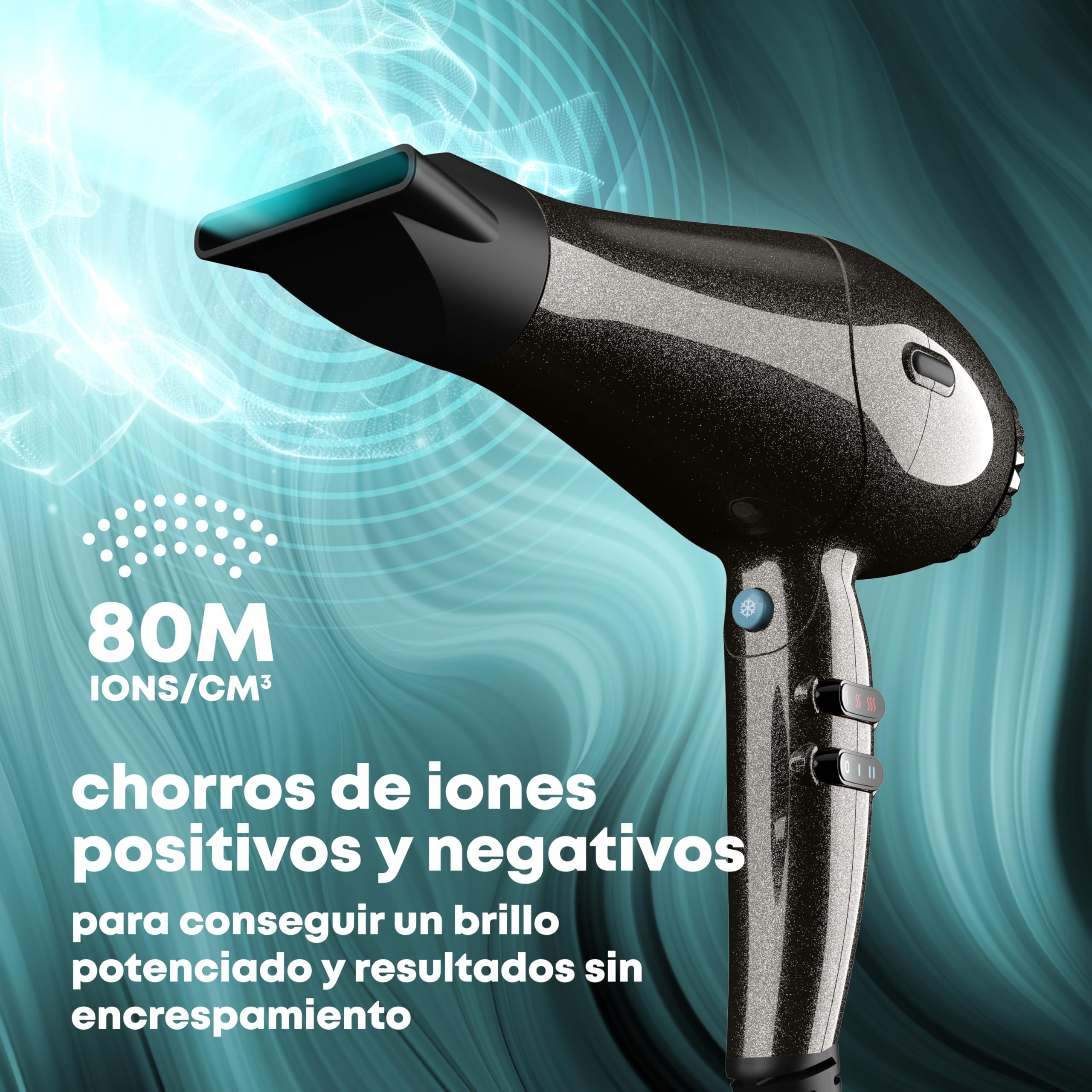 REVAMP Featherlite Ultra X Shine Secador de Pelo Iónico - Motor AC | Alto Par, Flujo de Aire Potente, Secado Rápido, Ligero, Ajuste en Frío, 2 Accesorios