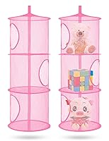 Vista 9 de Libeder Organizador de bolsas de almacenamiento de malla para colgar y ahorrar espacio, organizador de almacenamiento plegable con 3 compartimentos