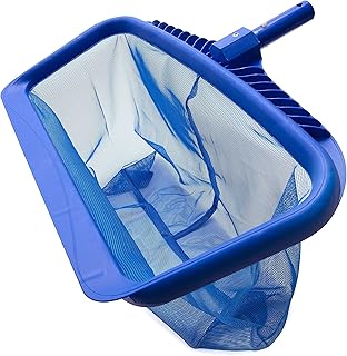 Mufern Rede skimmer de piscina, rede skimmer de folha de piscina, rede skimmer de piscina resistente de 20", ferramenta de limpeza de ancinho de folha resistente, rede de ancinho profundo de estrutura refor