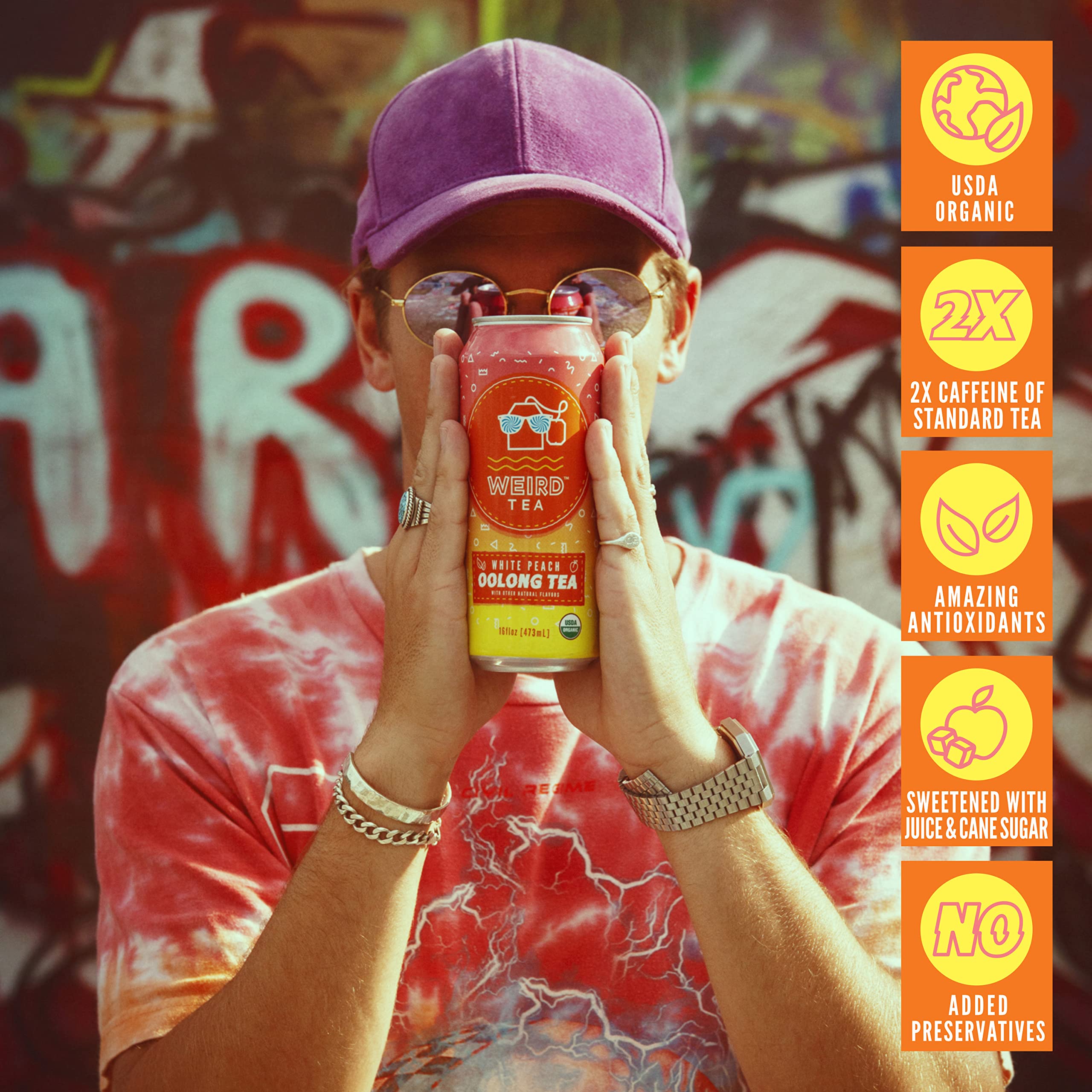 Buy Drink Weird Weird Tea, White Peach Flavor with Oolong Tea