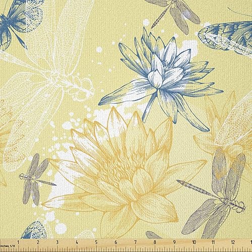 Miniatura 156 de Tela de panda Lunarable de The Yard, diseño de oso asiático con dibujos animados comiendo hojas y ramas, animal silvestre, tela decorativa para