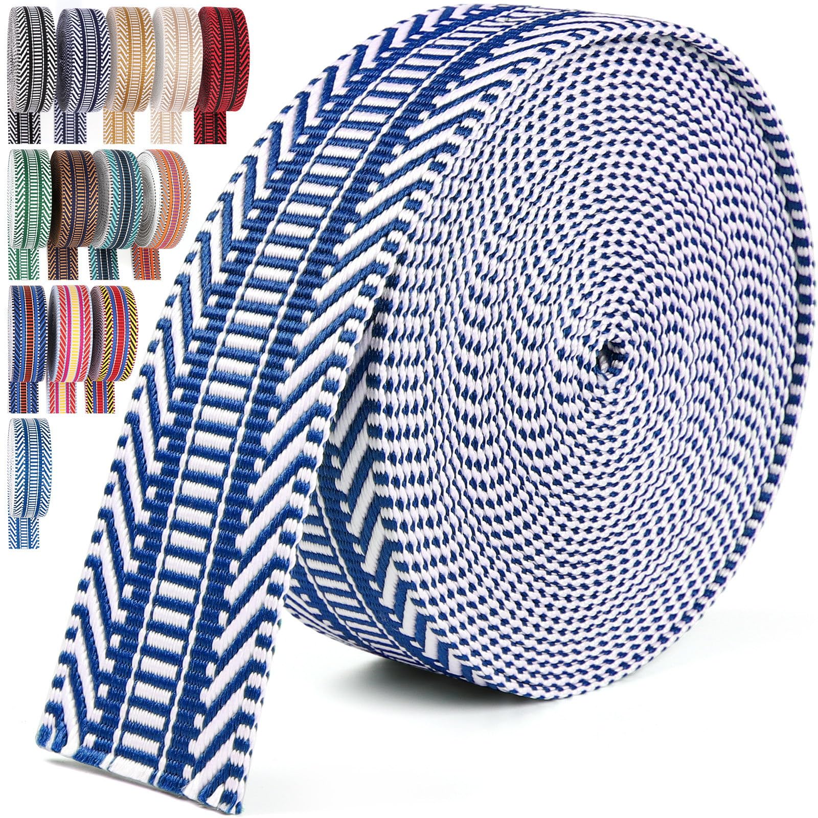 1.5" Jacquard Webbing - 20 Yards for Bags & Crafts -6