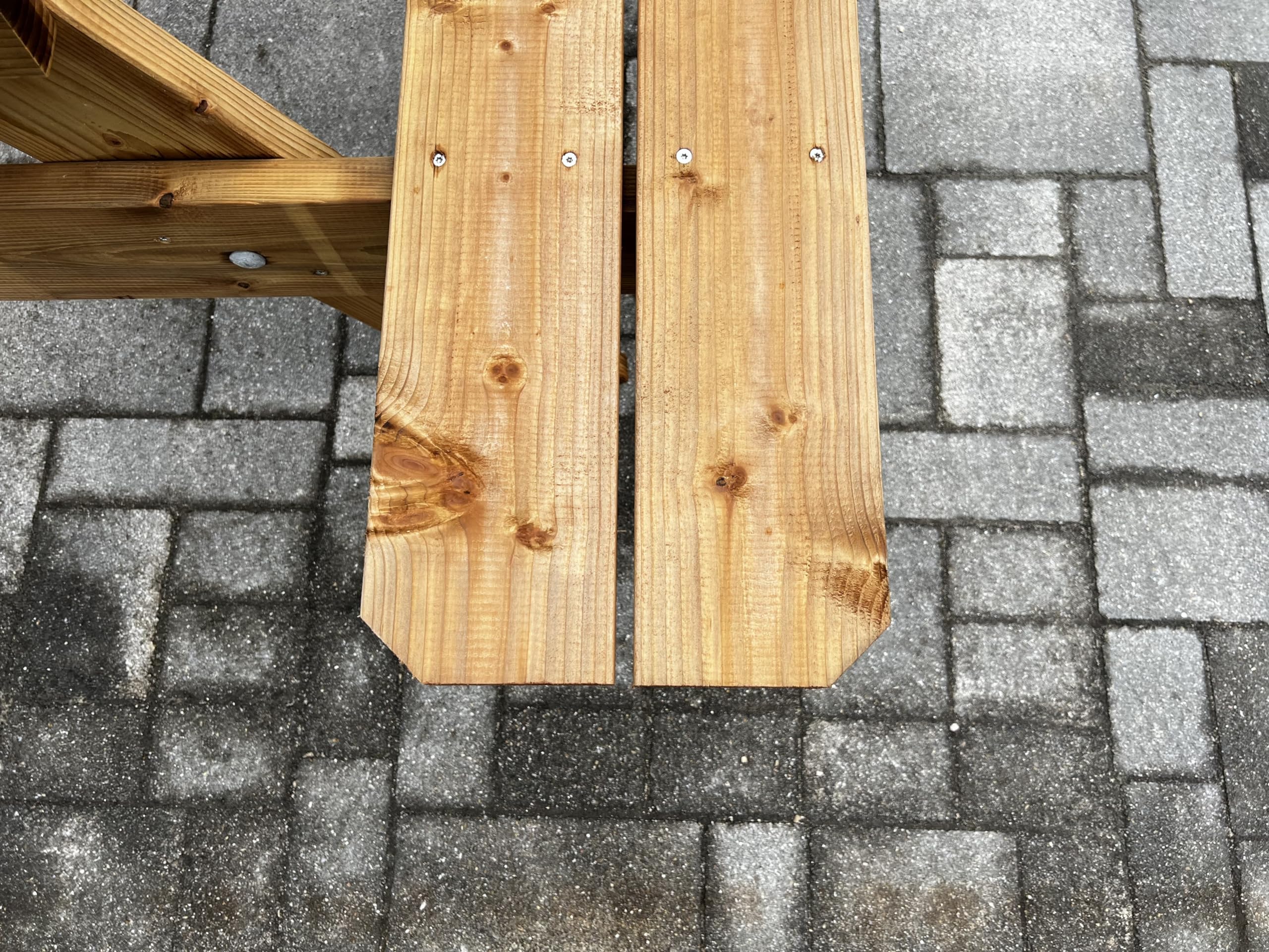 Table de Jardin en Bois Massif de 150 cm, Classe 3 Marron, Faible Encombrement, 100% Française