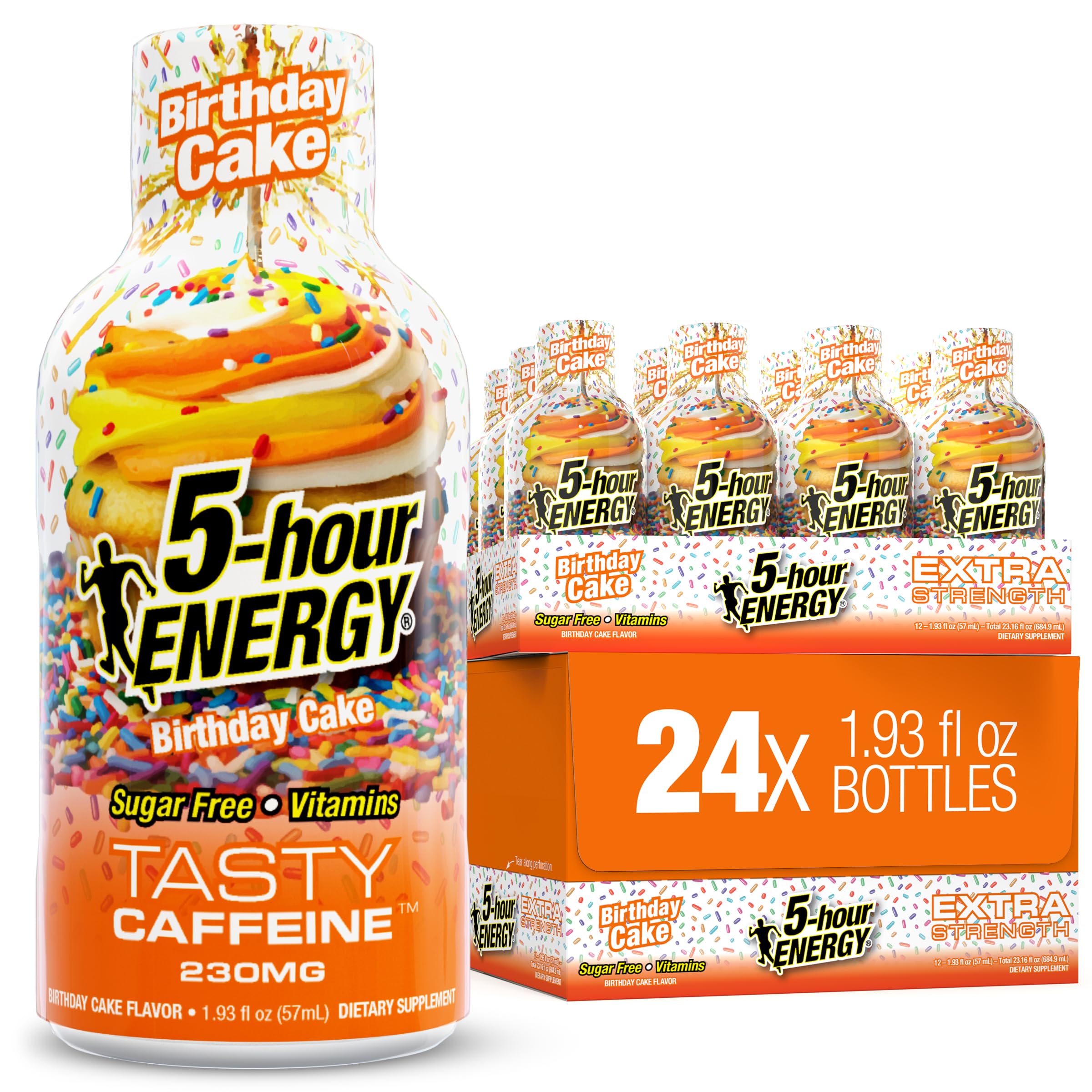 5-hour ENERGY BIRTHDAY CAKE Flavor, 24 Count, Extra Strength Energy Shot