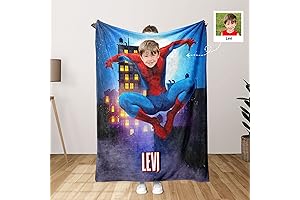 Personalized Spider Boy Minky Baby Blanket for Boys