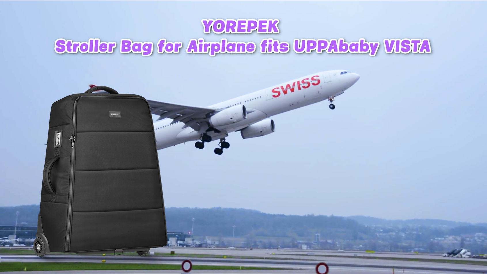 YOREPEK No Wheel Removal Needed Stroller Bag for Airplane Travel