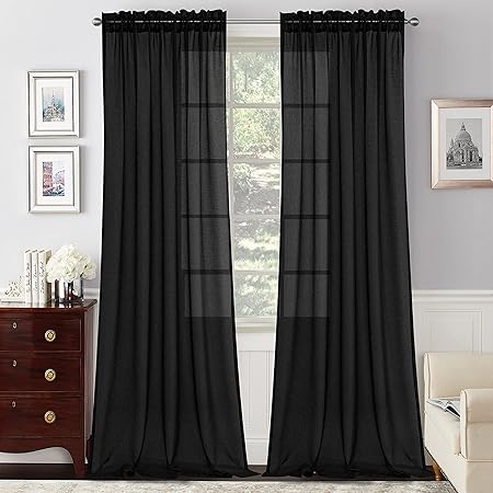 Melodieux Luxury Pom Poms Velvet Curtains For Bedroom Living Room, Vintage Room Darkening Rod Pocket Window Decorative Drapes, 52" W X 84" L, Dusty Rose (2 Panels - View #8