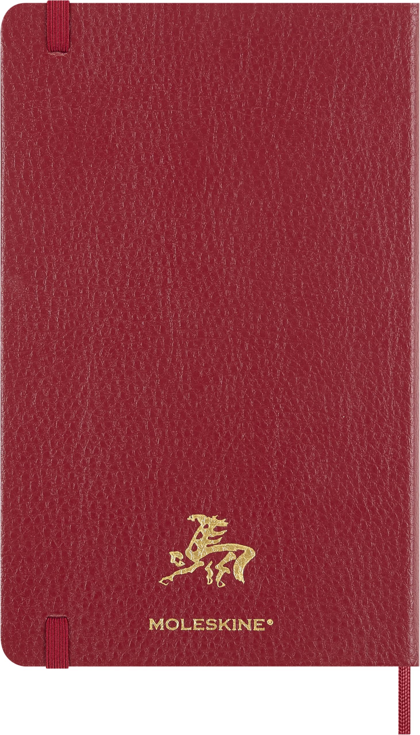 Moleskine Cuaderno Rayado Año del Caballo – Cubierta Dura Certificada VEGEA® en Rojo, Tamaño Large 13 x 21 cm, con Caja de Regalo Reutilizable
