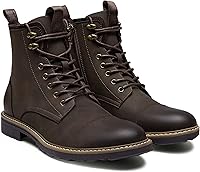 Vista 3 de Vostey Botas de motocicleta para hombre, botas casuales para hombre, botas chukka impermeables para hombre