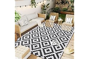 OLANLY Waterproof Outdoor Rug 5x8 ft