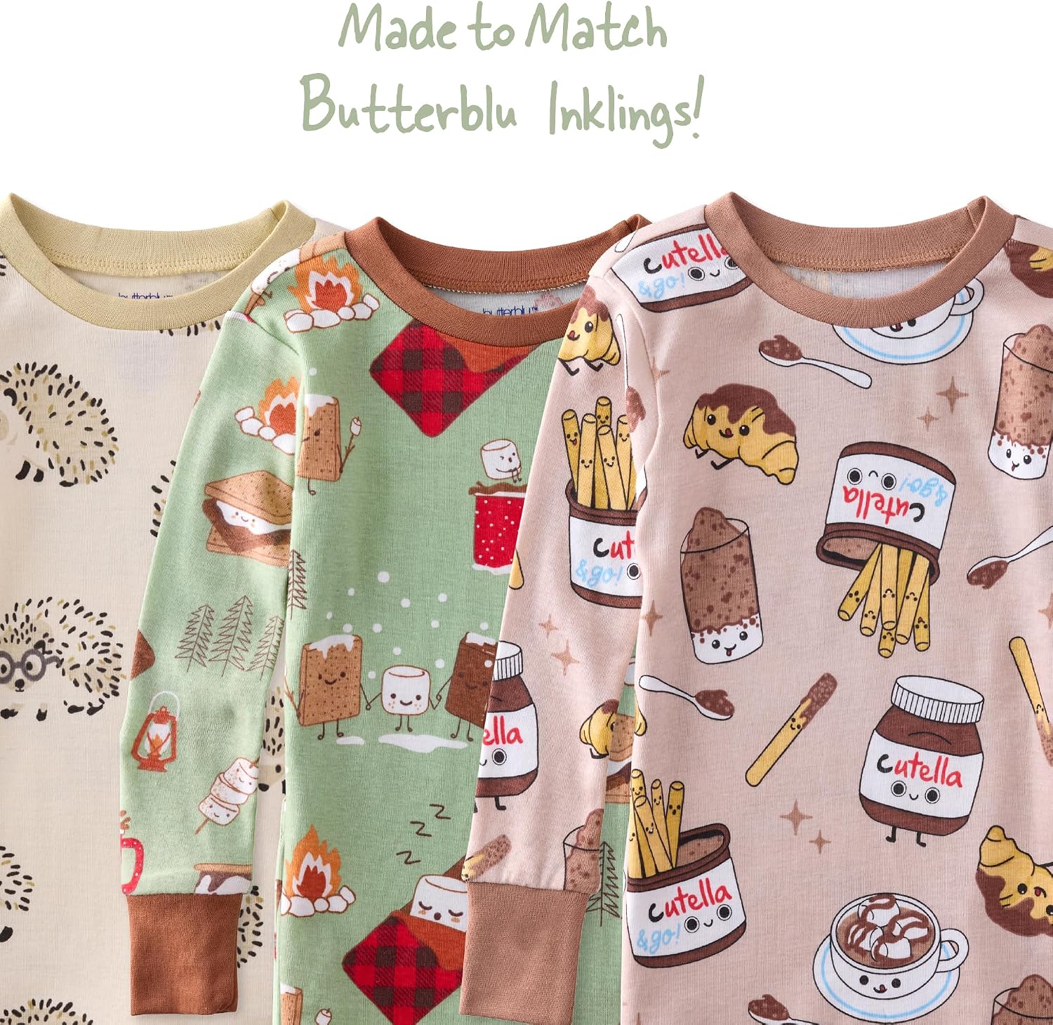 Butterblu Zen Snug-fit 2-Piece Pajamas 100% Organic Cotton Long Sleeve for Boys & Girls