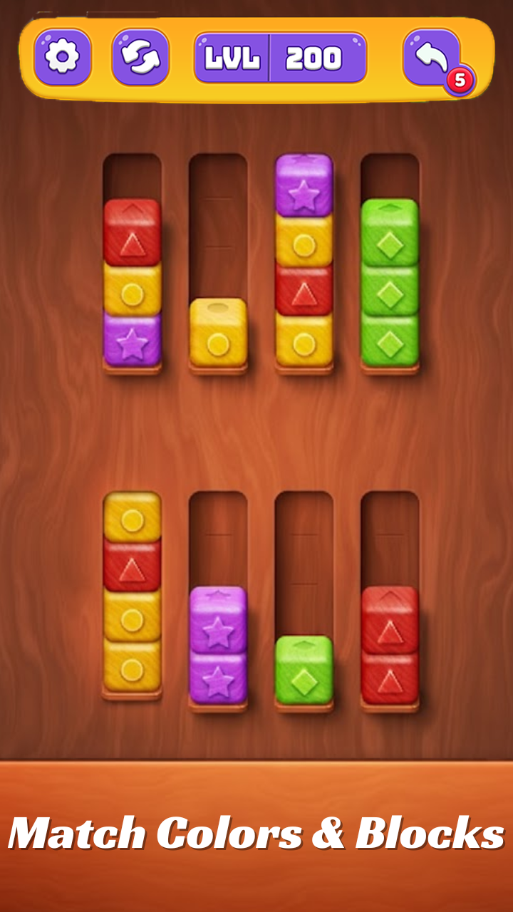 Wood Block Sort Puzzle Games - Color Block Match For Kids - App on ...