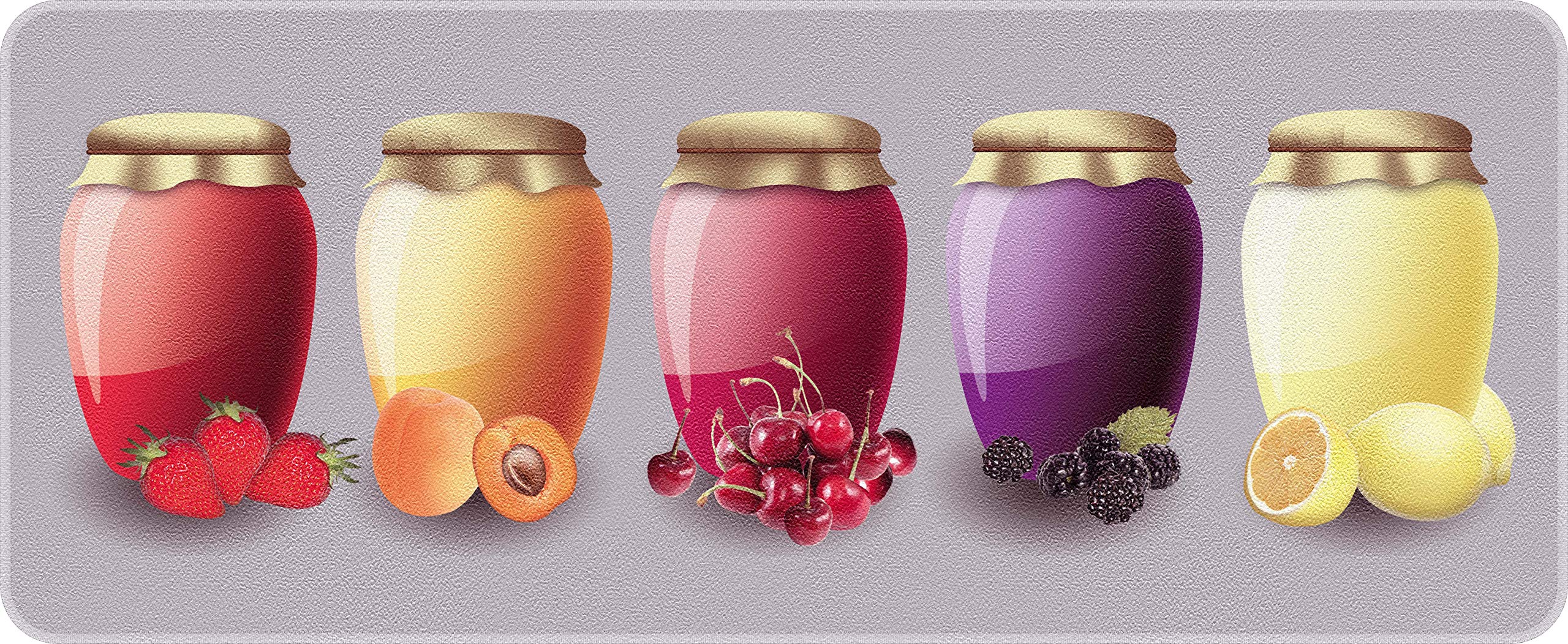 ID 50120 Matt Fibre Pots Kitchen Mat Polyamide/PVC 120 X 50 X 0.4 cm, Multi-Coloured