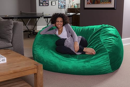 Miniatura 4 de Puf grande de 6 pies Sofa Sack Bean Bags, Microfibra, Aqua Marine