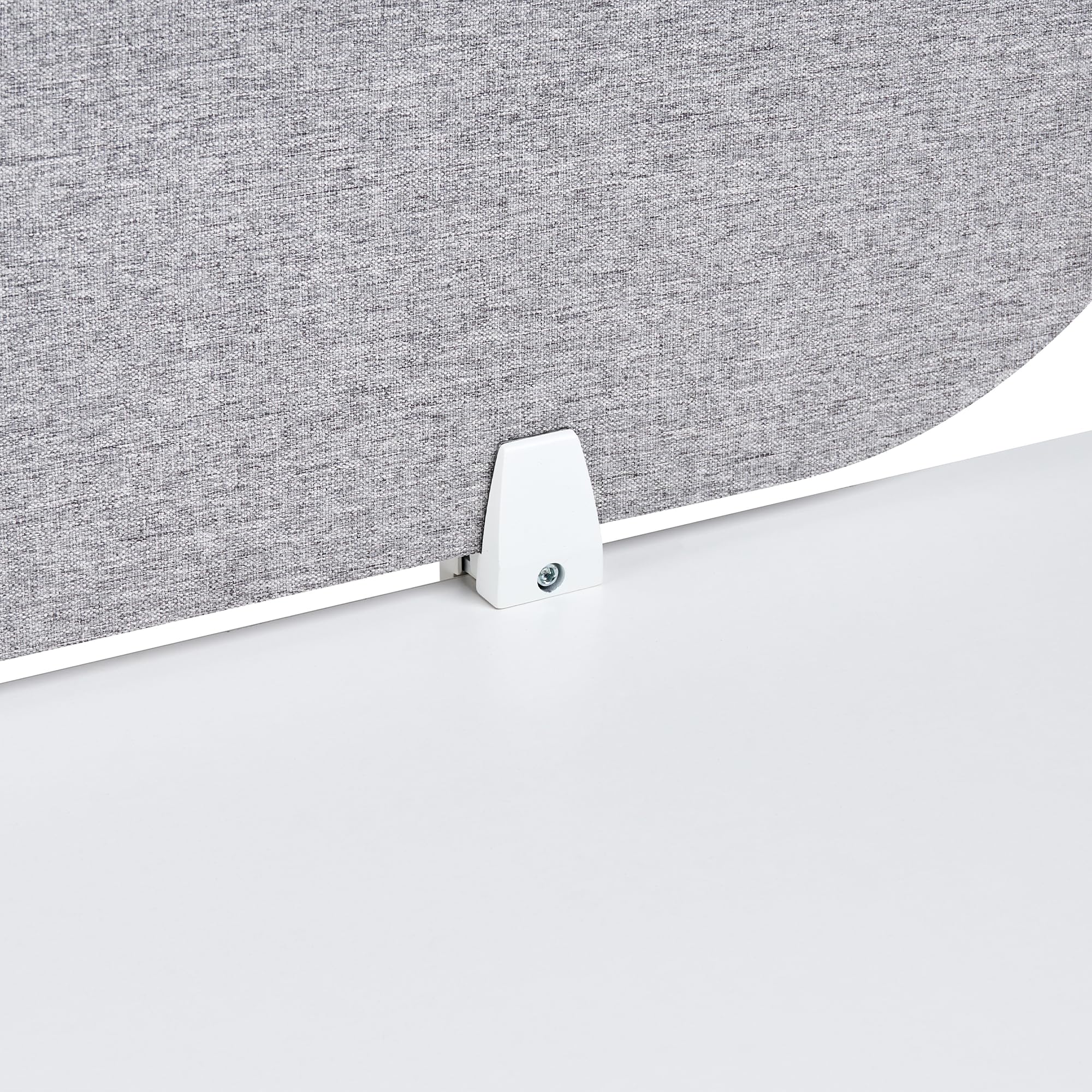 Beliani Séparateur de Bureau en Pet Acoustique Recouvert de Tissu 120 x 40 cm Gris Clair Sparky