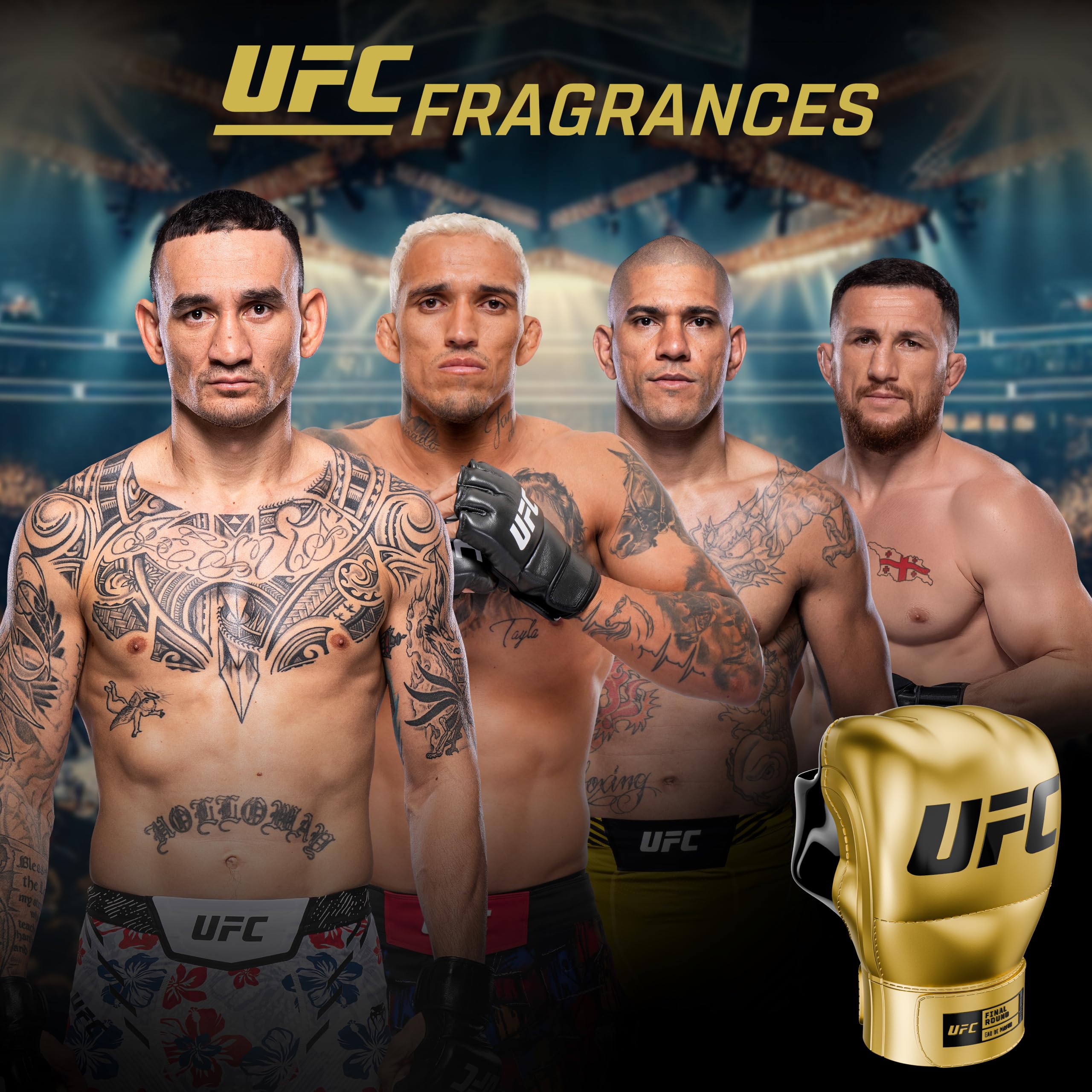 UFC Final Round Profumo Uomo 100ml | Eau de Parfum, Fragranza Ambrata e Cuoio, Profumi Uomo