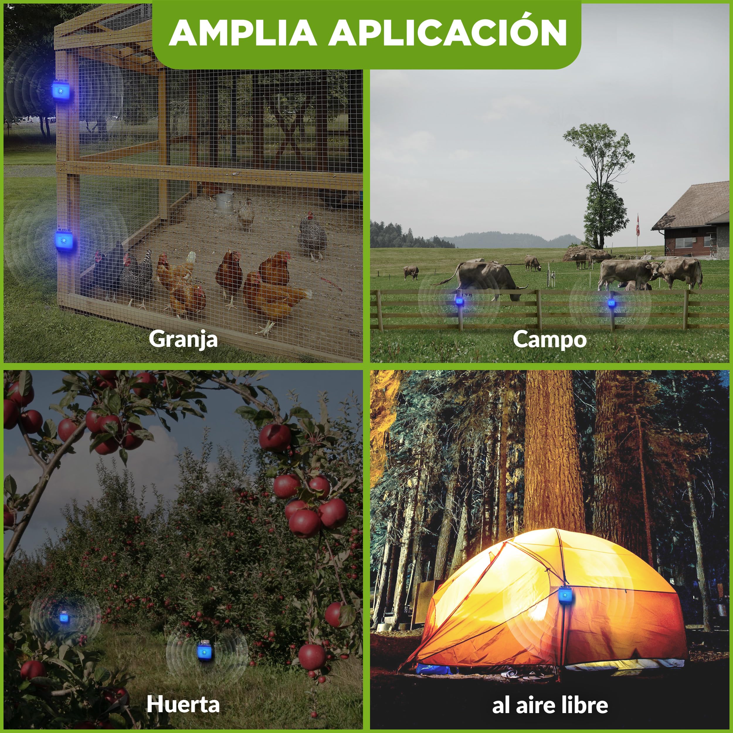 ISOTRONIC Repelente ultrasónico para Ratones y Ratas: Repelente de plagas con ultrasonido y luz LED Azul, disuasivo para Ratones sin Veneno ni trampas, Alcance Efectivo de 40 m² (2 Unidades).