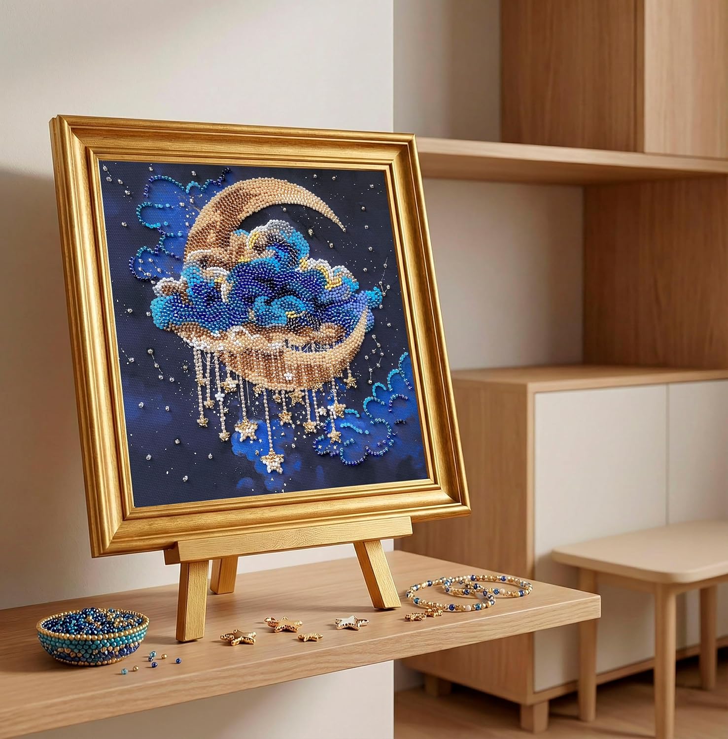 Wizardi Bead Embroidery Kit - Cradle of Stellar Dreams. Colorful Beads, Beading Needles. DIY Kit. Embroidery for Beginners. Home Decor. AMB-138 Abris Art