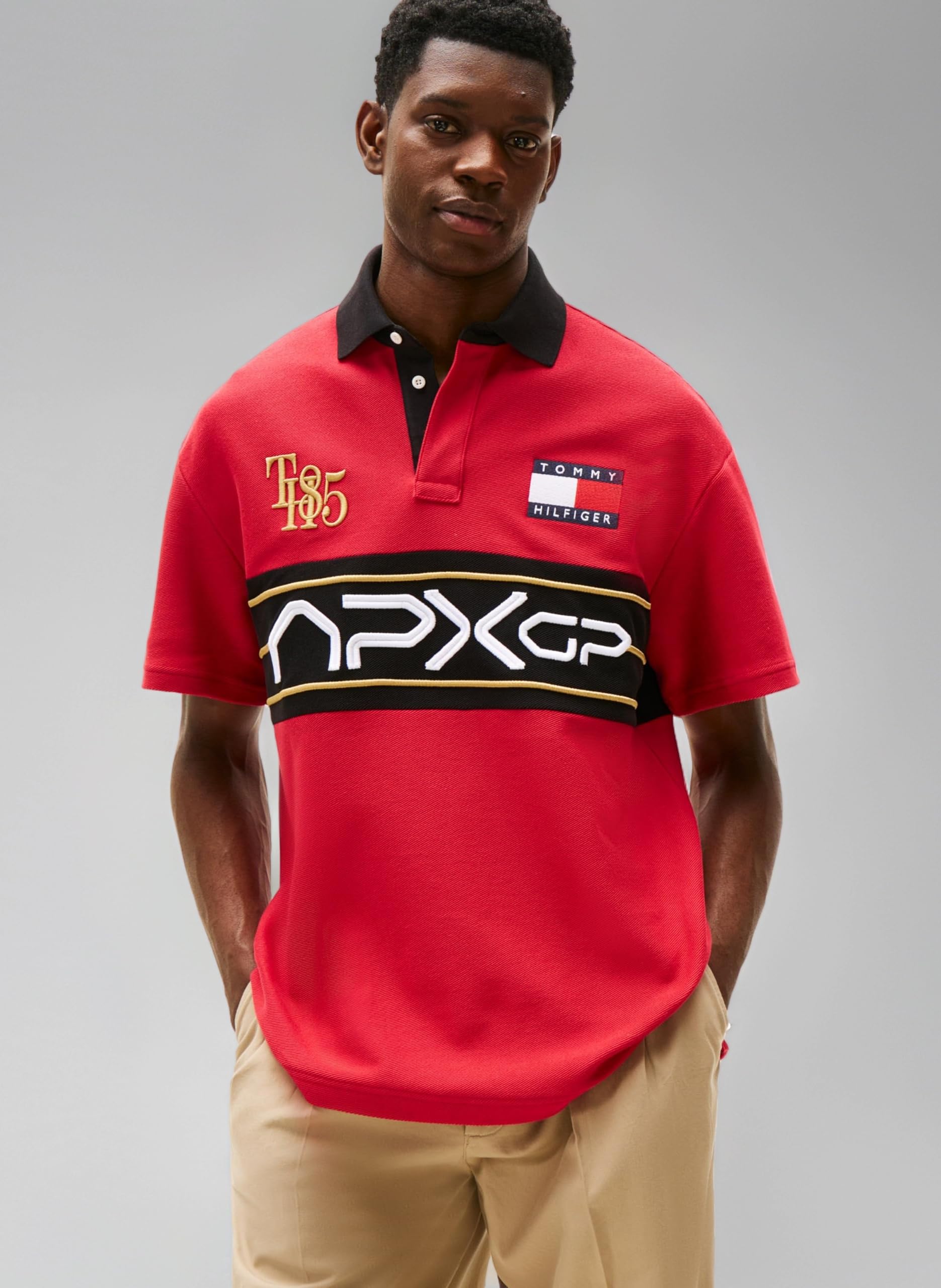 Tommy Hilfiger Men's Apxgp Collection Graphic Logo Polo Apxgp Collection Graphic Logo Polo (Pack of 1)