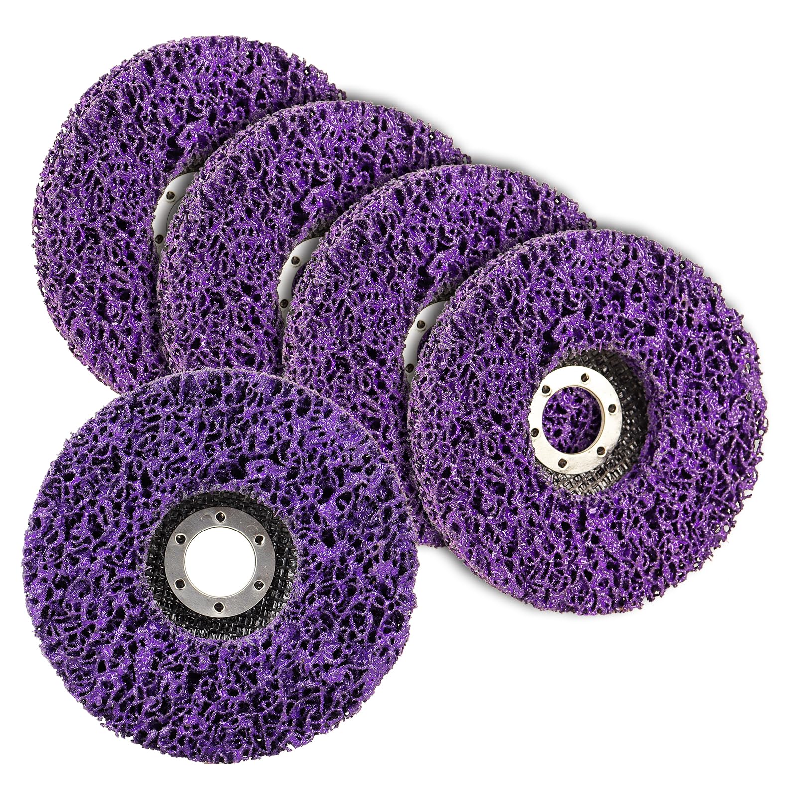 Disques de Nettoyage Meuleuse 125 x 22 mm, 5 Pièces Disque Abrasif pour Meuleuse D'angle Traitement de Surface Peinture