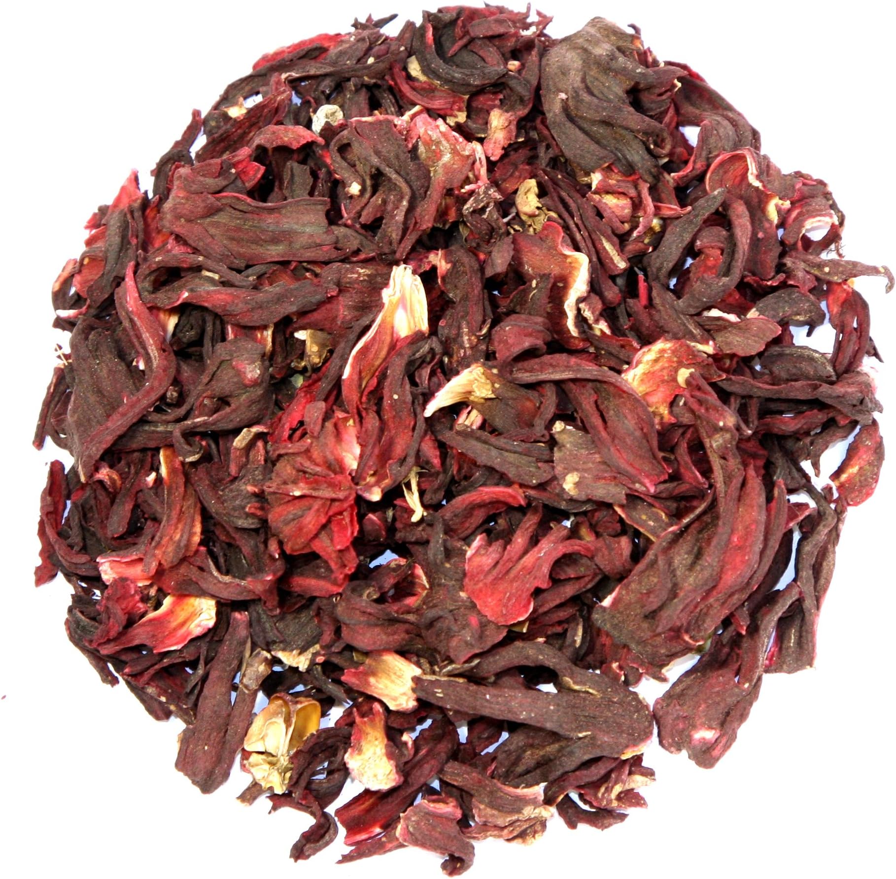 Hibiscus Dried Flowers Tea, Rosella, Caffeine Free, Loaded with Number of Health Benefits- FINE Cut Size โ Free UK DELIVERY (50 Gram Vacuum Sealed Pouch)