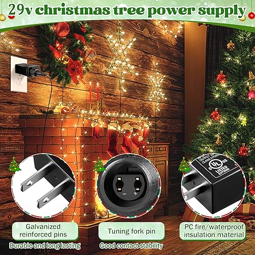 Miniatura 5 de Feekoon Fuente de alimentación LED clase 2 de 29 V 13 W, adaptador de enchufe impermeable IP44 de EE. UU., controlador LED de uso estacional, bajo