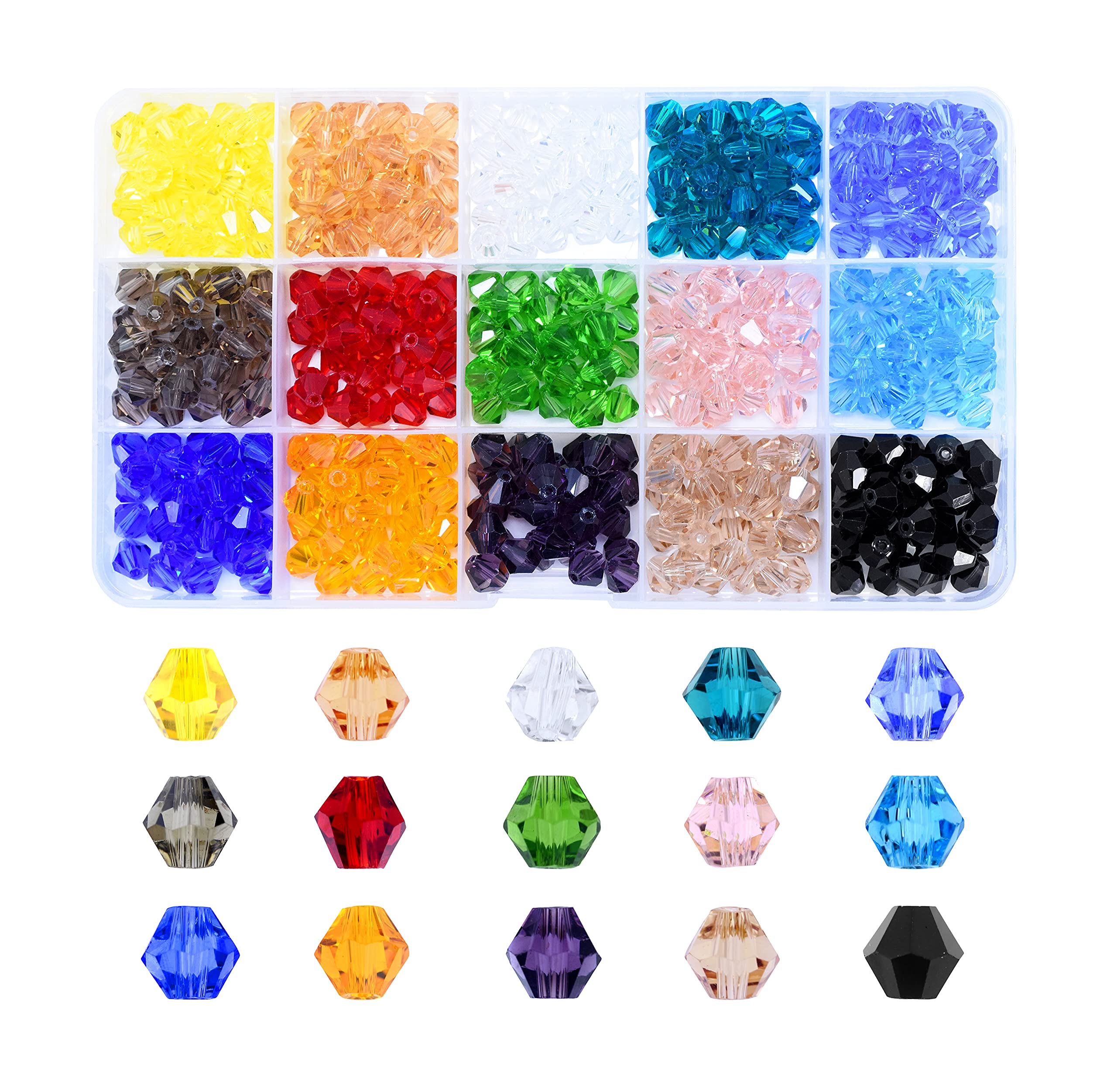 Perles de cristal de 8 mm à facettes de précision Mandala Crafts pour finitions haute joaillerie