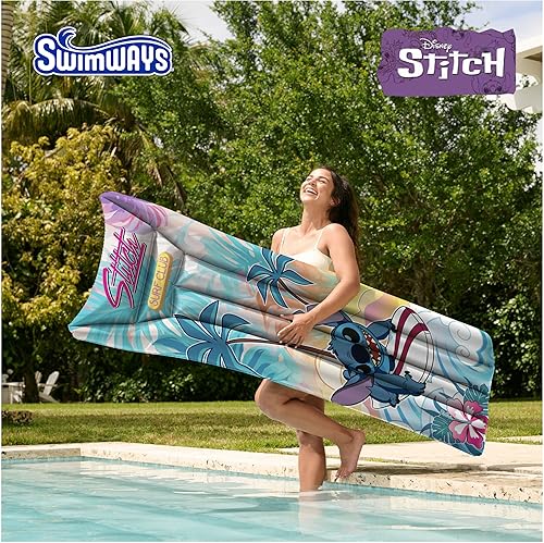 Miniatura 2 de Swimways Stitch Suntanner Flotador de piscina, flotadores inflables de piscina y juguetes de piscina para niños, accesorios de piscina y artículos
