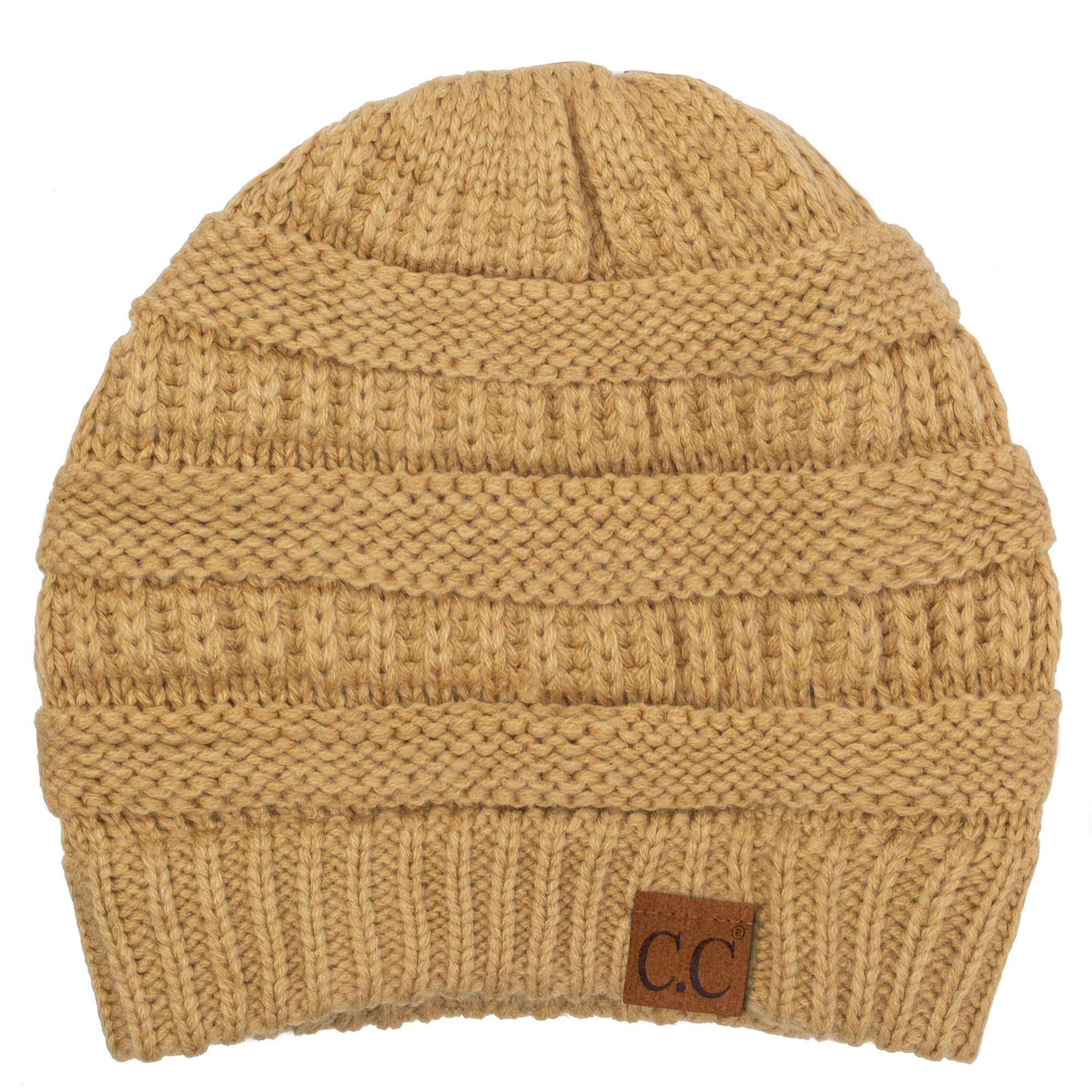 C.C Trendy Warm Chunky Soft Stretch Cable Knit Beanie Skully, Winter Mint, One Size — view 130