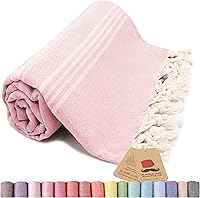 Vista 56 de Bazaar Anatolia Toalla de playa turca – 100% algodón, secado rápido, toalla a rayas sin arena para baño y campamento – De gran tamaño 71 x 39