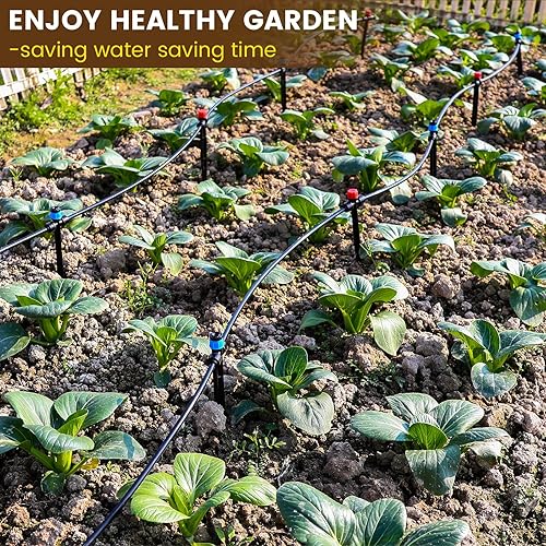 Miniatura 7 de Kit de riego por goteo de conexión rápida de 110 pies, sistema de riego automático de jardín, juego de equipos de riego automático para césped de