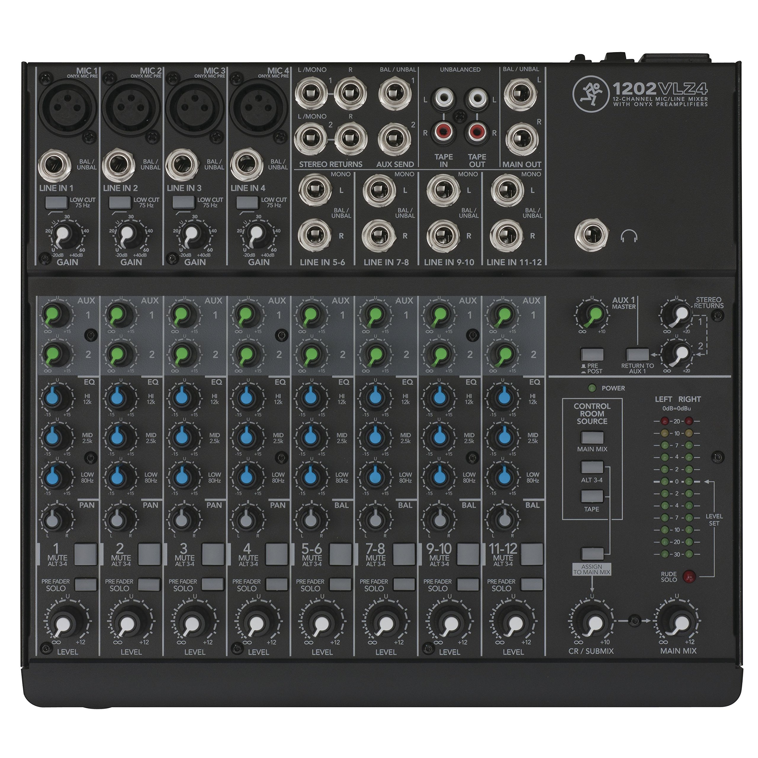 MACKIE 1202VLZ4 12chアナログミキサー　新品未使用品 Amazon.com: Mackie 1202VLZ4 Compact Analog Mixer 12 Channel with