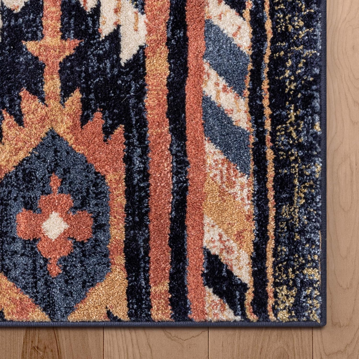 Well Woven Tulsa Lea Blue Traditional Southwestern Tribal 5x7 (5'3" x 7'3") Area Rug