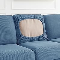 Vista 511 de CHUN YI - Funda elástica para sofá (7 piezas), funda para sofá de 3 plazas con tres respaldos y cojines separados con banda elástica, tela jacquard