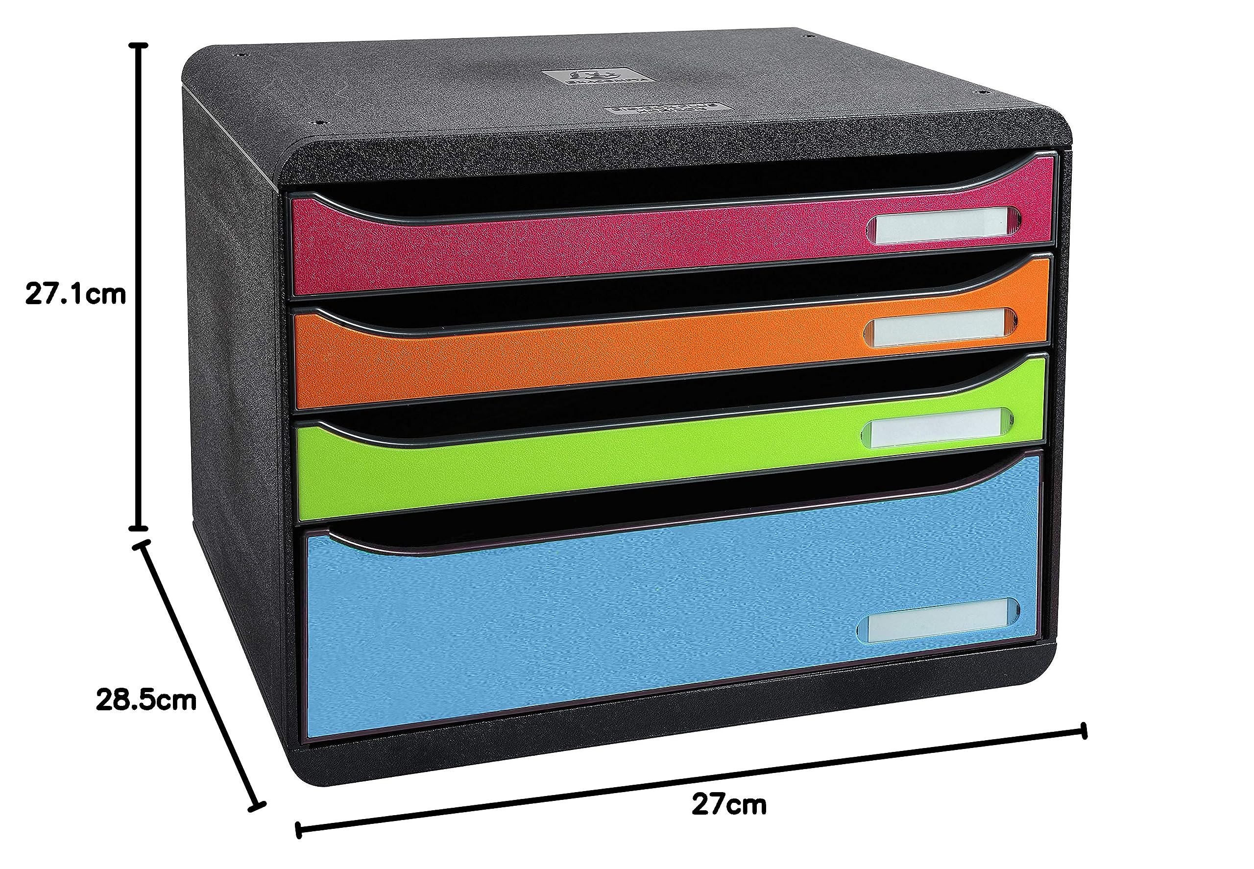 Exacompta Big-Box Plus Iderama, Landscape, 4 Drawer - Black/Harlequin
