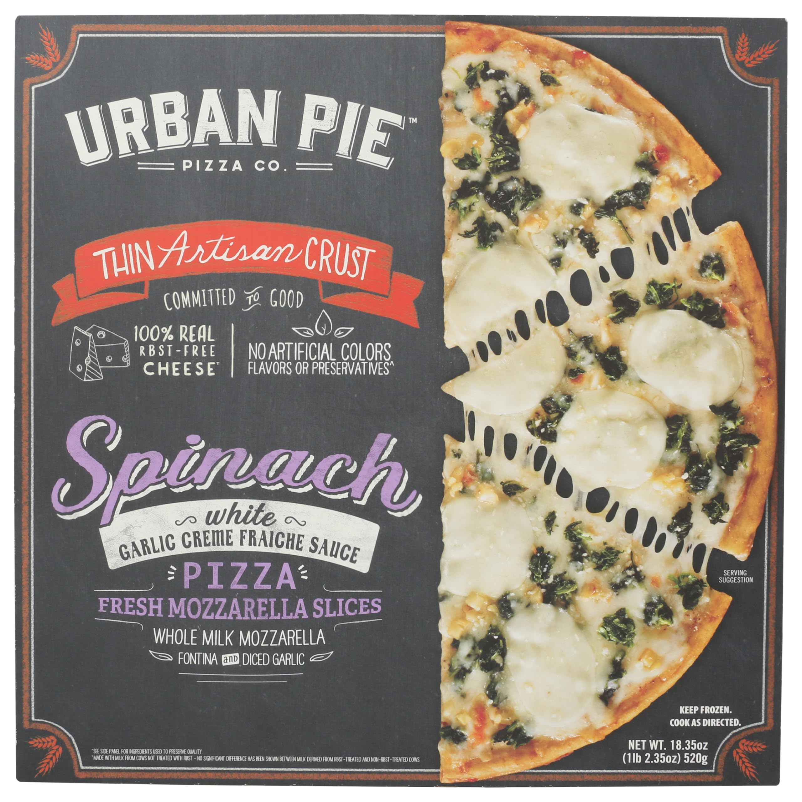 Urban Pie White Spinach Artisan Pizza, 18.35 OZ | Grocery Pickup