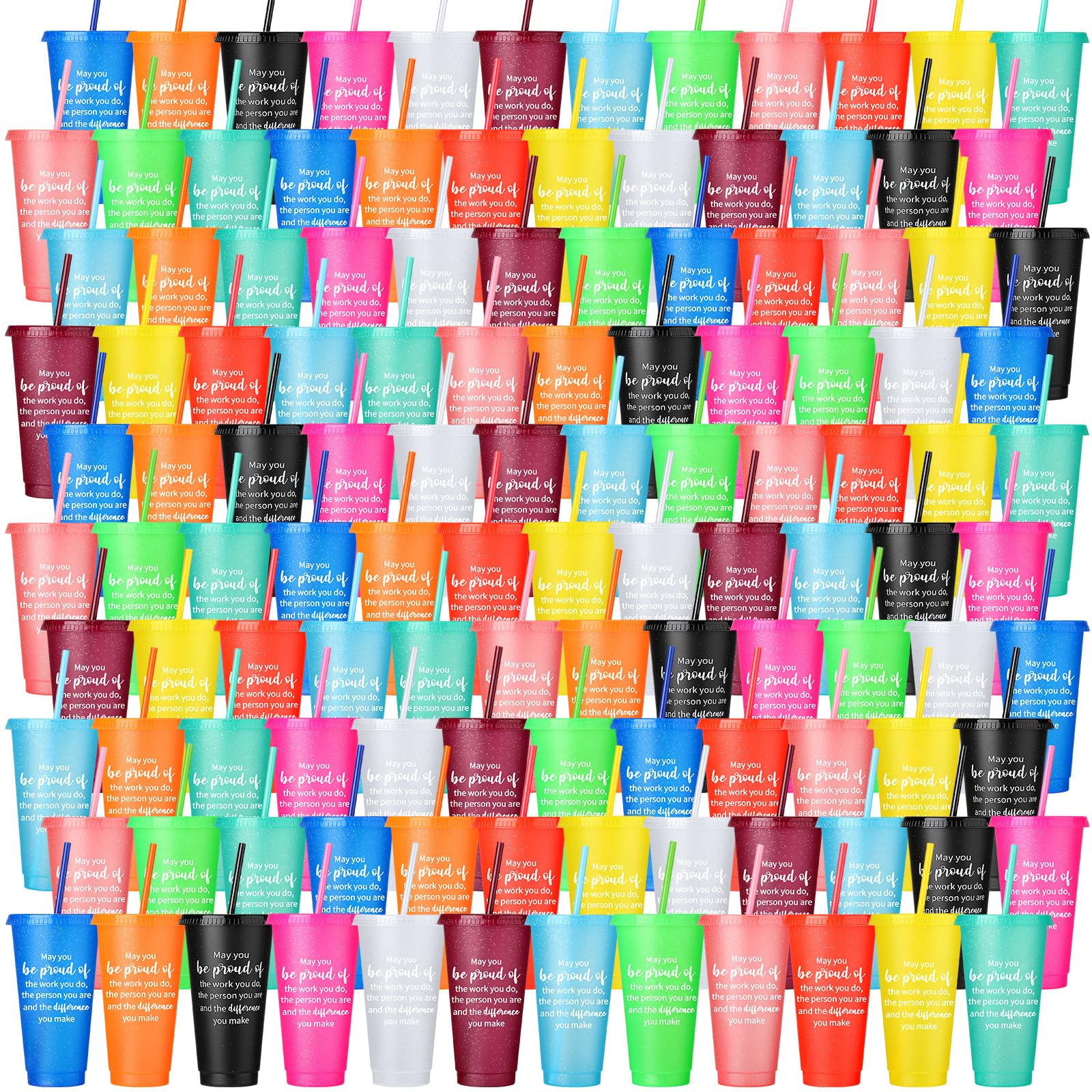 Gobelets de remerciement plastique anti-fuite Dandat pour événements d'équipe