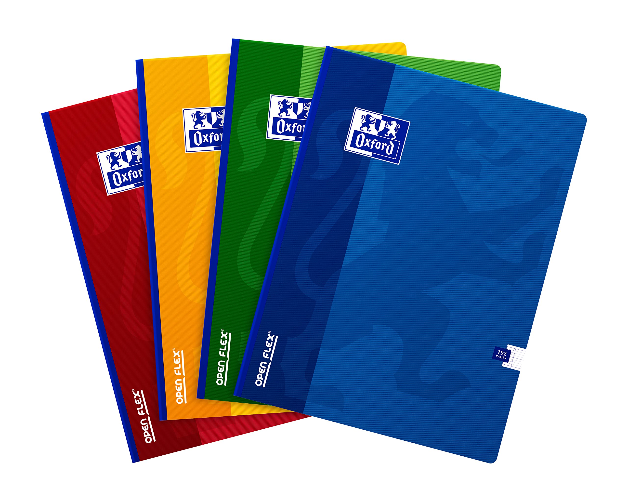 Oxford OpenFlex – Juego de 5 cuadernos hojas, 192 páginas, 24 x 32), varios colores