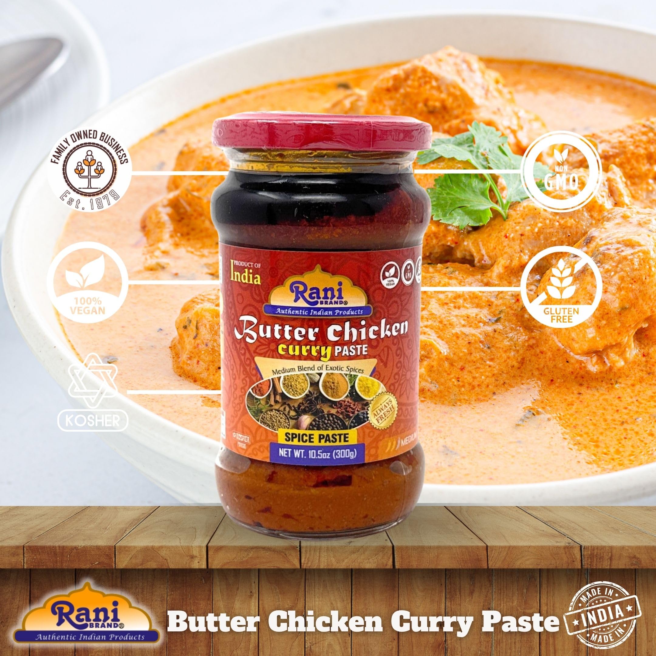 Amazon.com : Rani Butter Chicken Curry Paste 10.5oz (300g) Glass