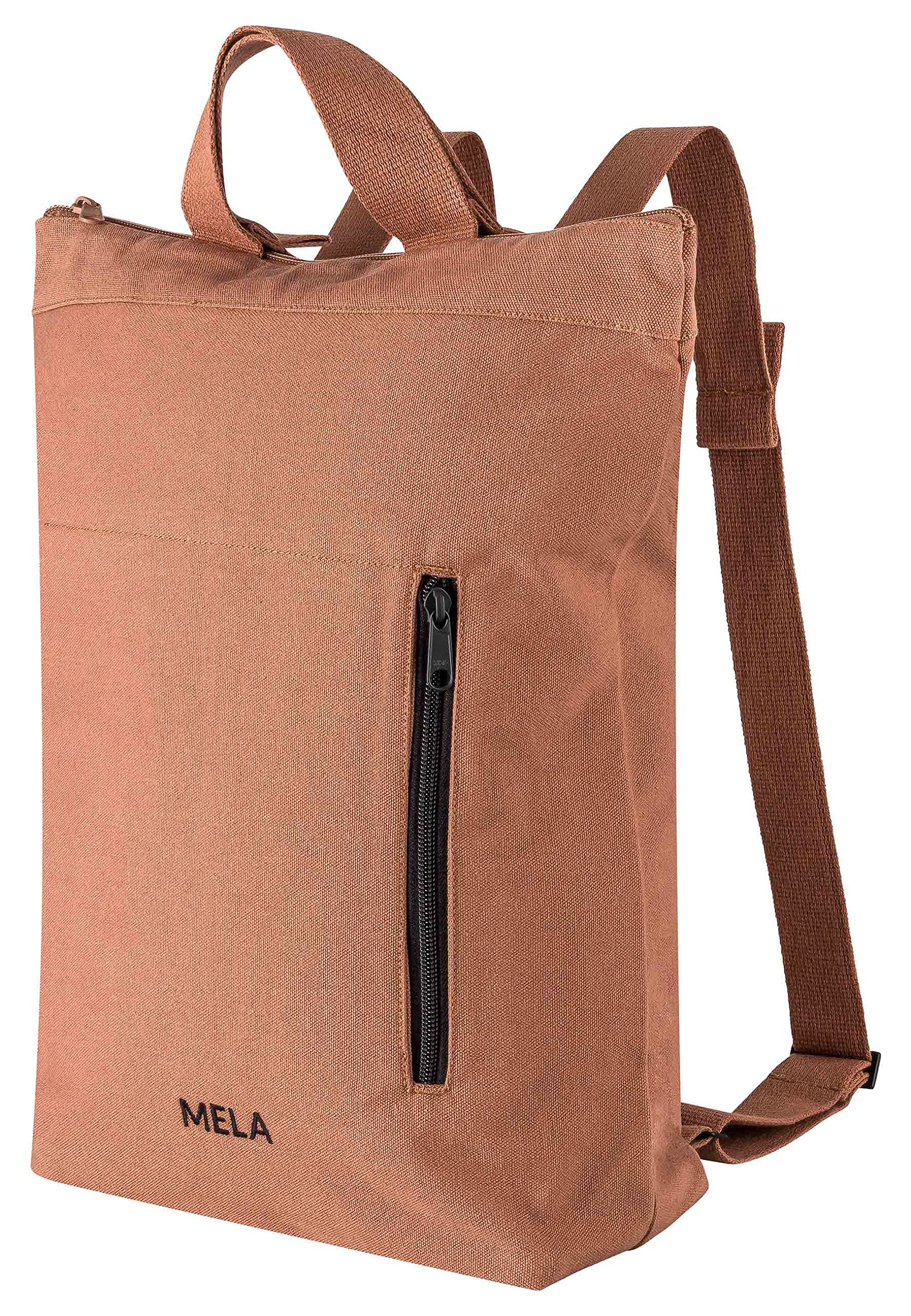 Hybrid Rucksack ANIL | Nachhaltig mit Fairtrade Cotton, GOTS & Grüner Knopf Zertifizierung, Farbe:nougat, Größe:13 Liter
