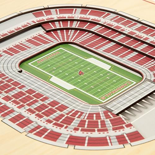 Vista 25 de YouTheFan Arte de pared de 5 capas con vista del estadio de la NFL