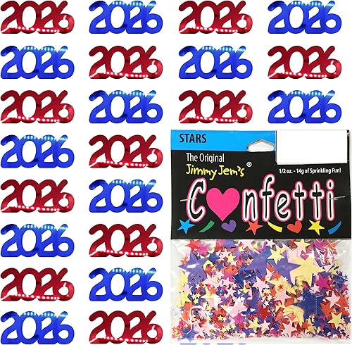 Confetti Year 2023 Blue Royal, Red Combo - 4 bolsas de media onza (2 onzas)